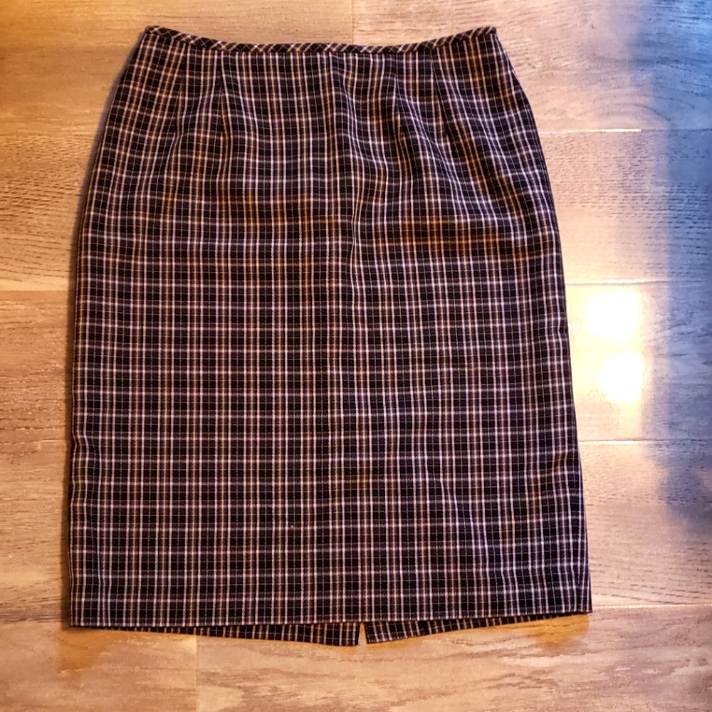 Plaid Black and White Women's Skirt